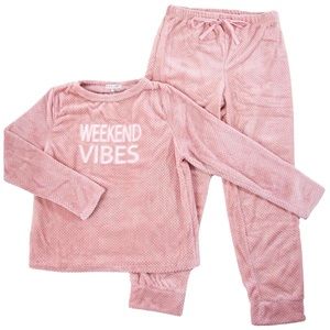 New Lights Off Nightwear Pink Weekend Vibes Pajama Loungewear Set
